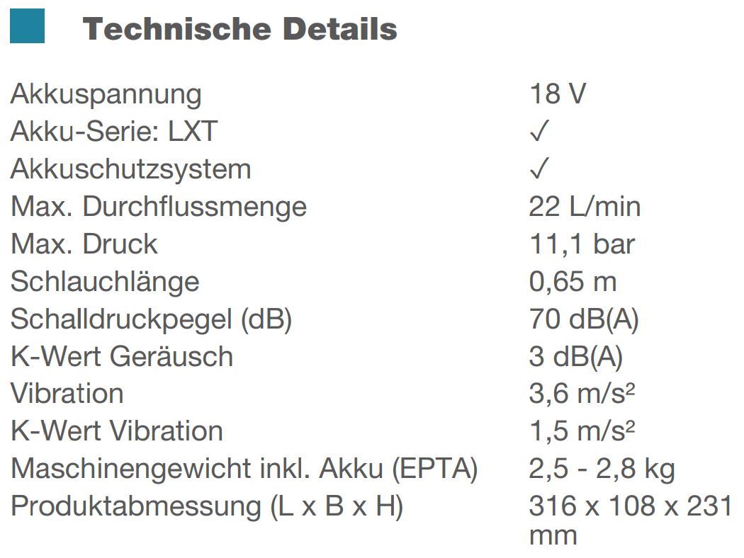  AKKU-KOMPRESSOR LXT 18V DMP181Z